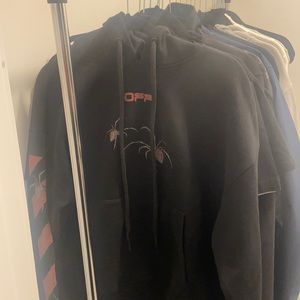 OFF-WHITE Spider Hoodie Black & Red